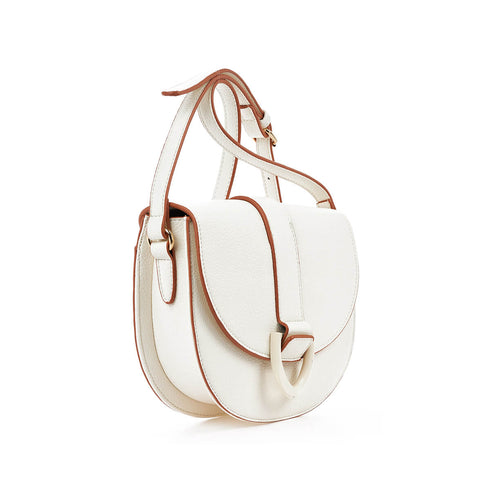 Verde Γυναικεία Τσάντα Χιαστί 16-7370 Εκρού